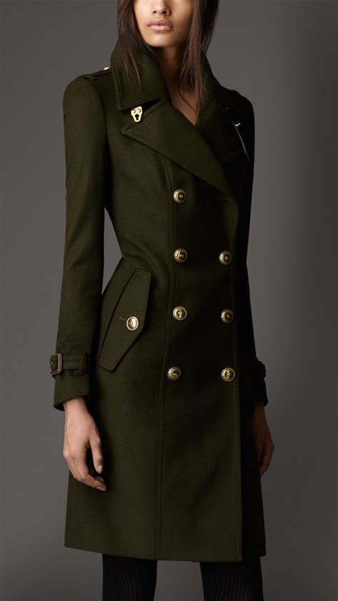 vintage burberry green wool jacket|burberry ladies wool black coats.